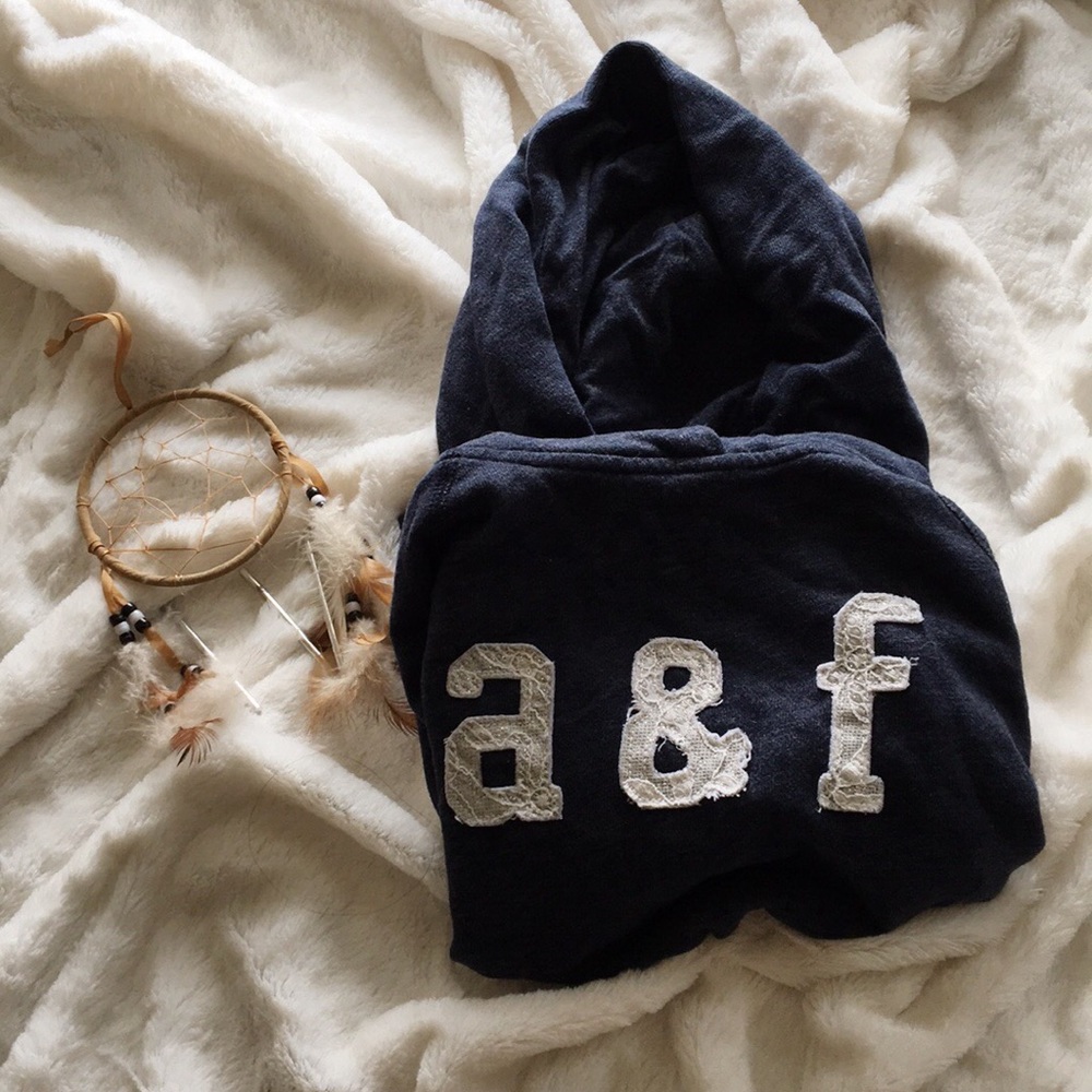 Dark Blue A&F kids hoodie